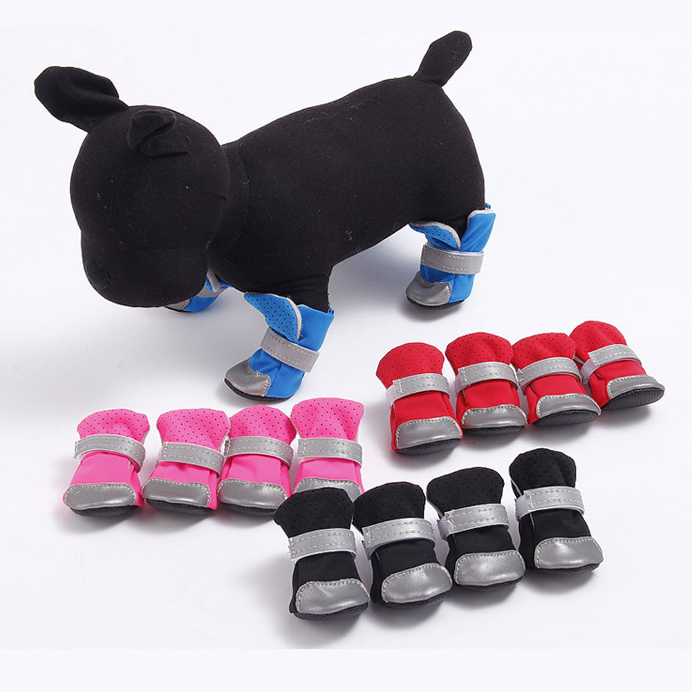 4Pcs Breathable Pet Shoes Non-slip Reflective Protector Dog Foot Cover Boots