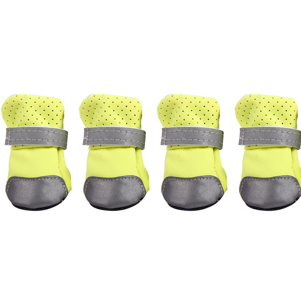 4Pcs Breathable Pet Shoes Non-slip Reflective Protector Dog Foot Cover Boots