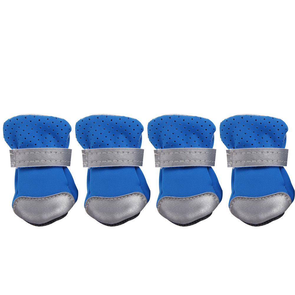 4Pcs Breathable Pet Shoes Non-slip Reflective Protector Dog Foot Cover Boots