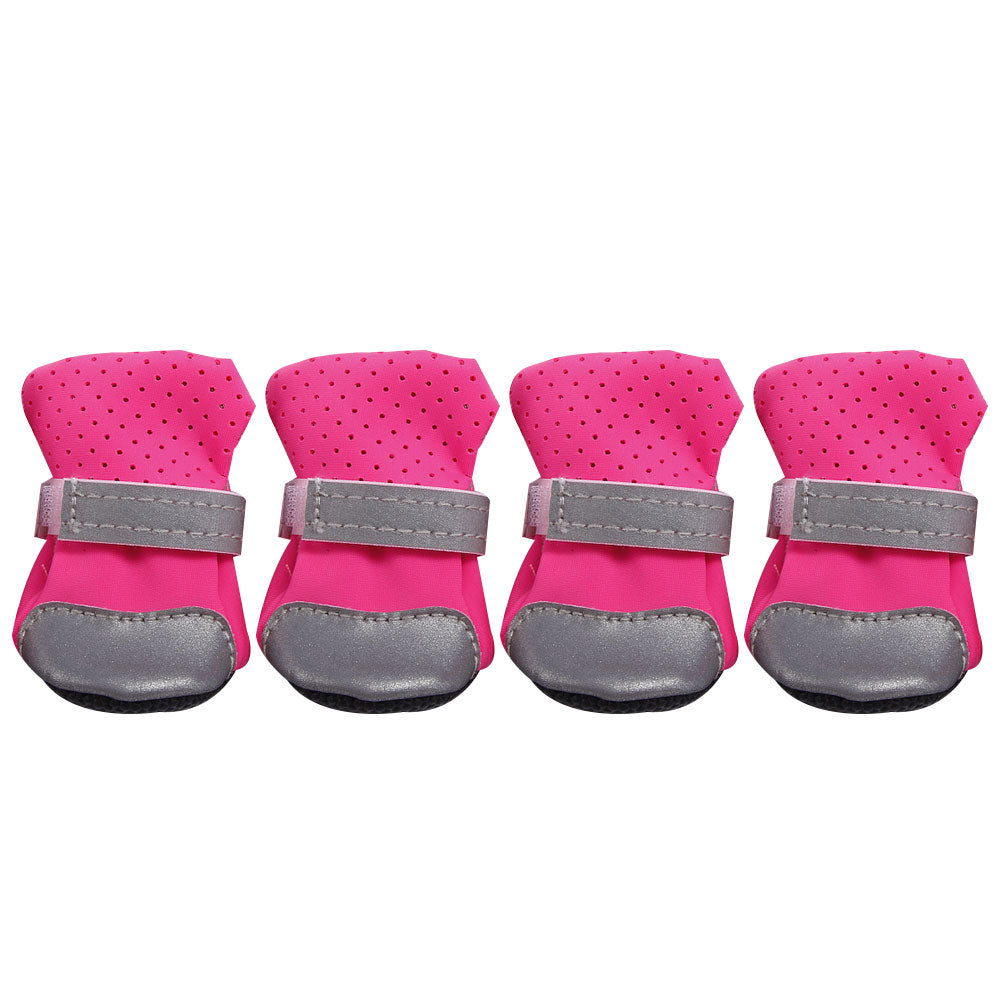 4Pcs Breathable Pet Shoes Non-slip Reflective Protector Dog Foot Cover Boots