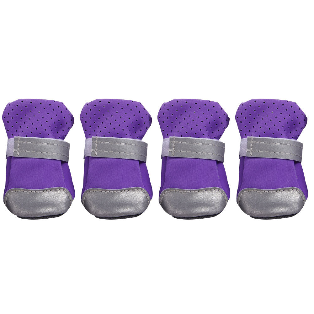 4Pcs Breathable Pet Shoes Non-slip Reflective Protector Dog Foot Cover Boots