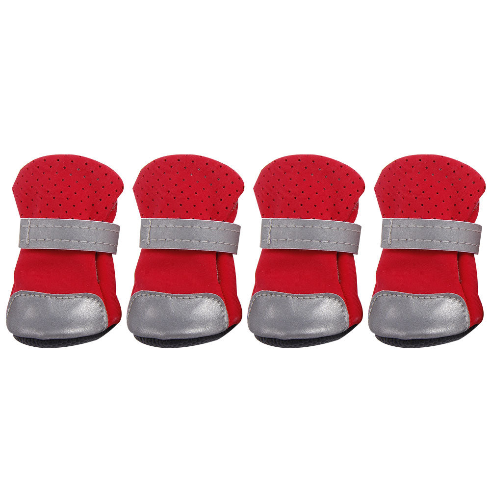 4Pcs Breathable Pet Shoes Non-slip Reflective Protector Dog Foot Cover Boots
