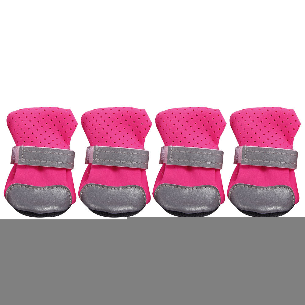 4Pcs Breathable Pet Shoes Non-slip Reflective Protector Dog Foot Cover Boots