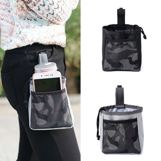 Portable Pet Dog Treat Pouch Obedience Agility Training Snack Reward Waist Bag