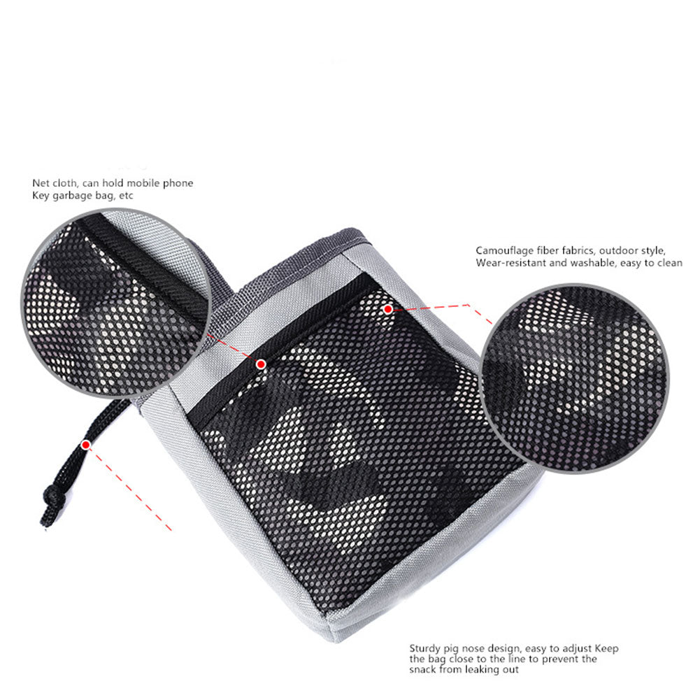 Portable Pet Dog Treat Pouch Obedience Agility Training Snack Reward Waist Bag