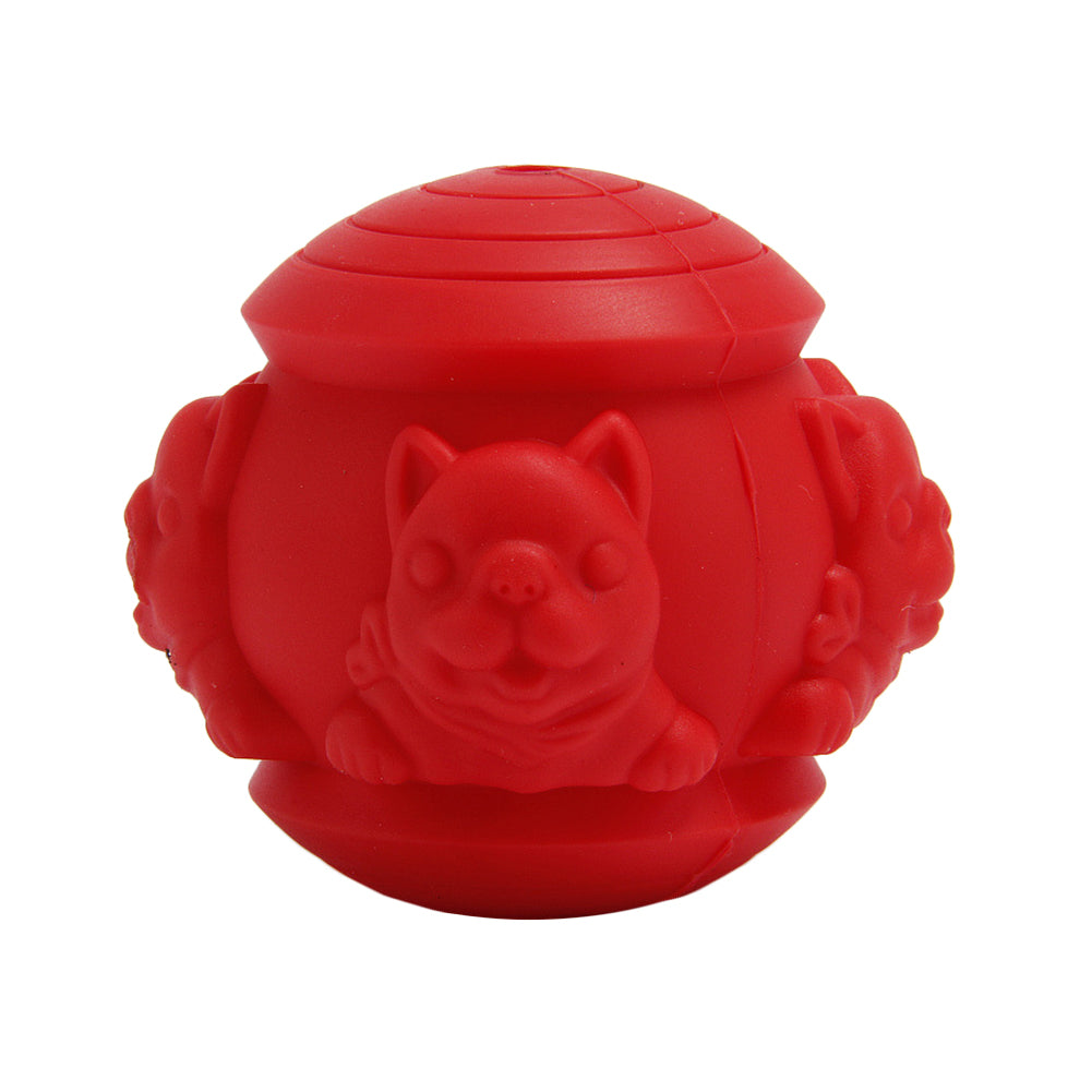 Dog Tooth Cleaning Food Fetch Silicone Bite Resist Pet Ball Chew Play Toy