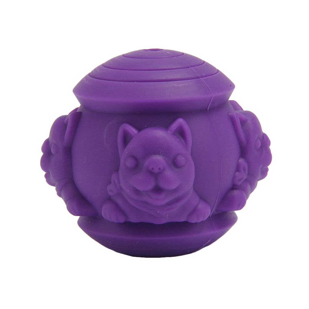 Dog Tooth Cleaning Food Fetch Silicone Bite Resist Pet Ball Chew Play Toy