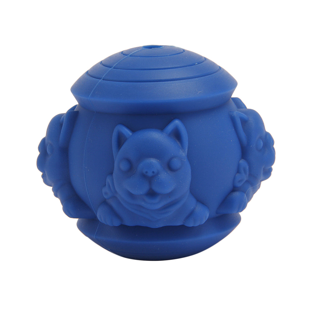 Dog Tooth Cleaning Food Fetch Silicone Bite Resist Pet Ball Chew Play Toy