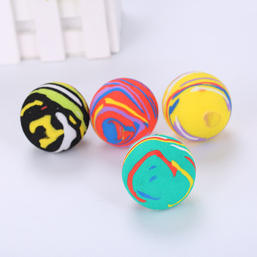 10Pcs Pet Cats Kitten Colorful Ball Bite Chew Scratch Funny Playing Toys Teaser