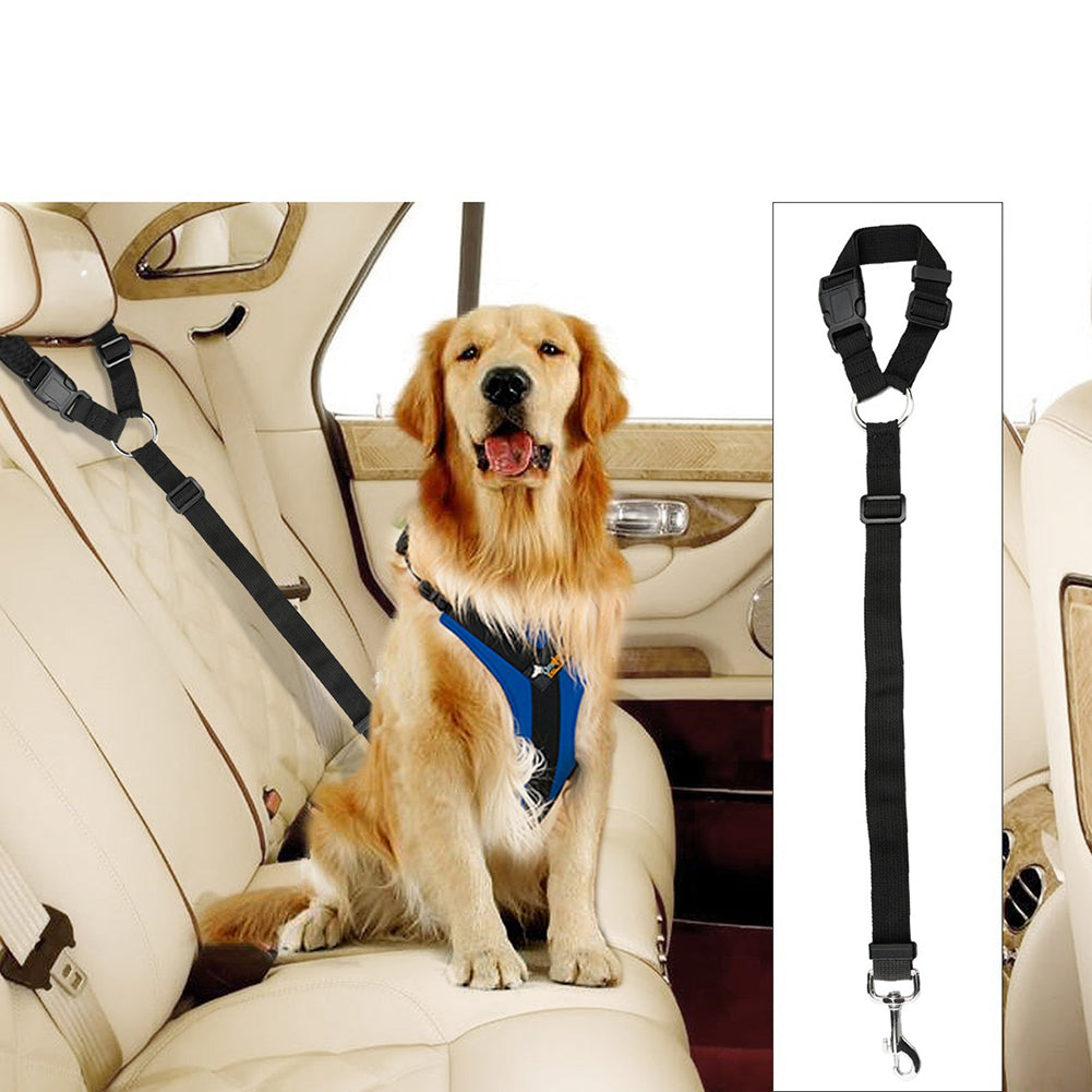 New Adjustable Pet Dog Car Safety Seat Belt Restraint Leash Walking Firm Rope
