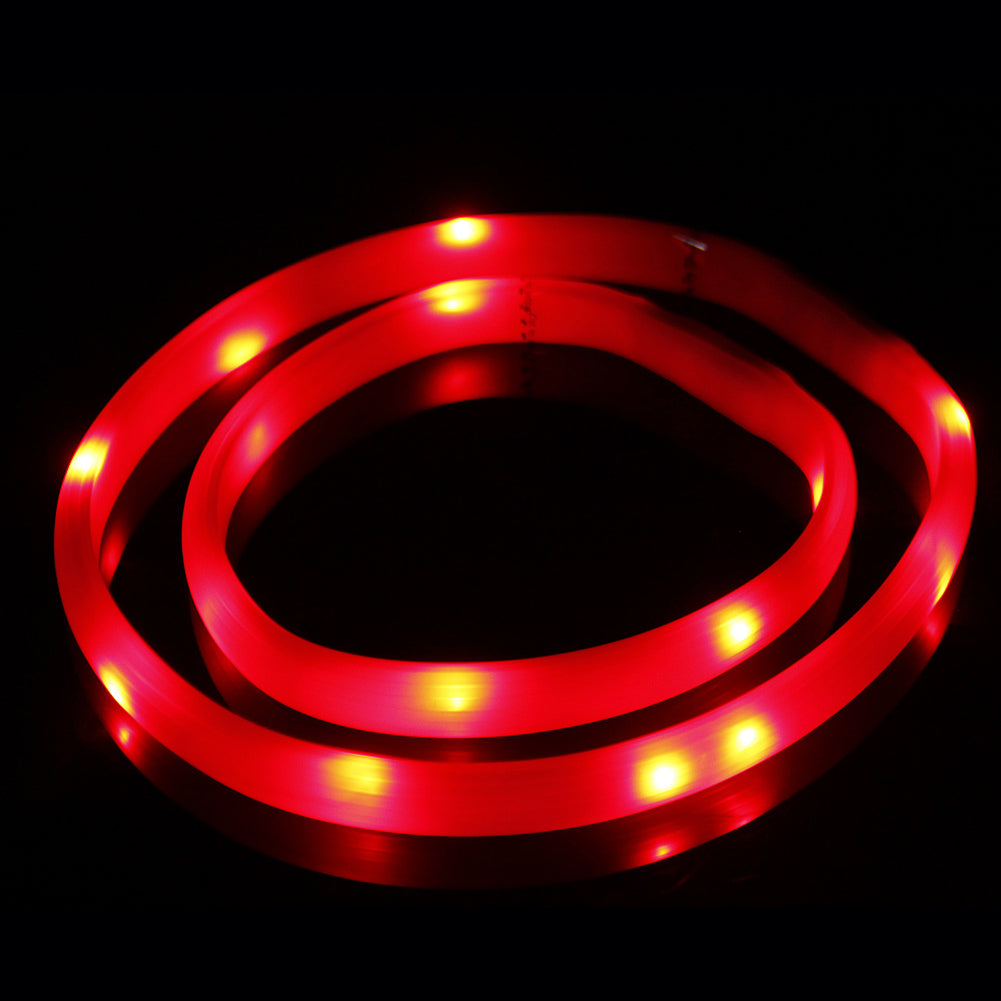 USB Rechargeable LED Flashing Light Silicone Band Safety Pet Dog Cat Collar