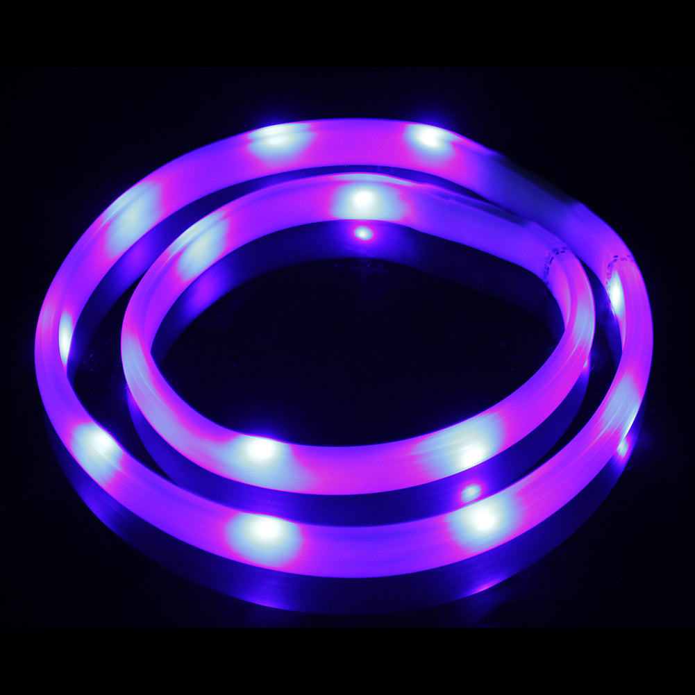 USB Rechargeable LED Flashing Light Silicone Band Safety Pet Dog Cat Collar
