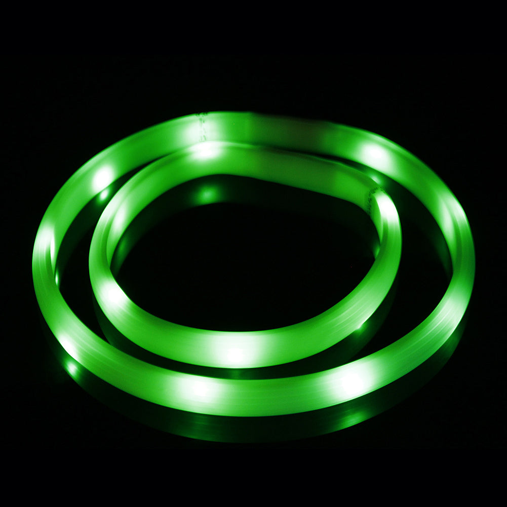 USB Rechargeable LED Flashing Light Silicone Band Safety Pet Dog Cat Collar