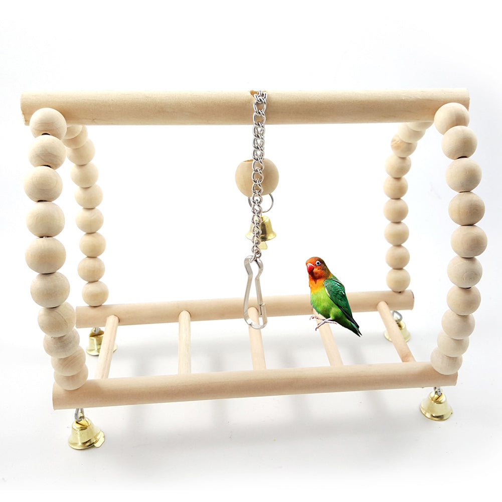 Bird Parrot Cockatiel Hanging Suspension Bridge Swing Ladder Climbing Cage Toys