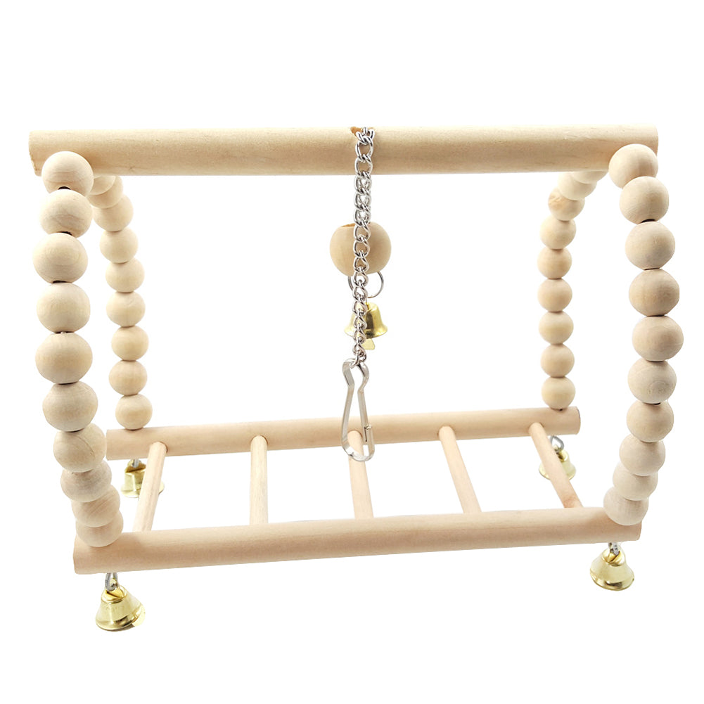 Bird Parrot Cockatiel Hanging Suspension Bridge Swing Ladder Climbing Cage Toys