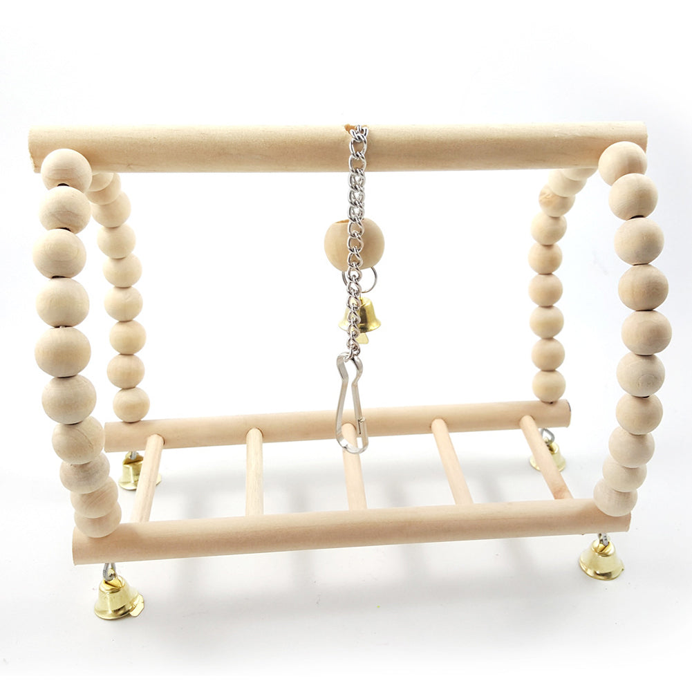 Bird Parrot Cockatiel Hanging Suspension Bridge Swing Ladder Climbing Cage Toys