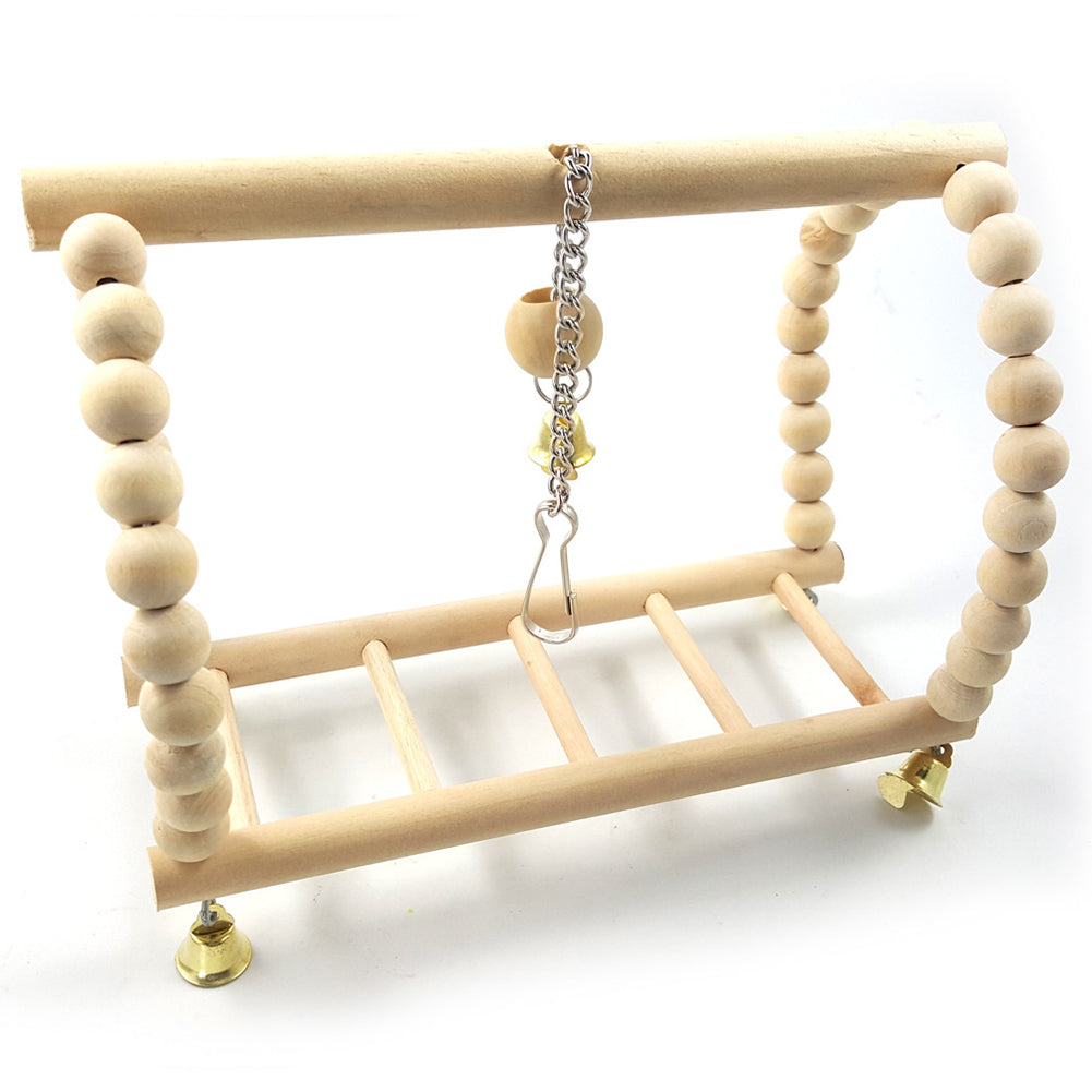 Bird Parrot Cockatiel Hanging Suspension Bridge Swing Ladder Climbing Cage Toys