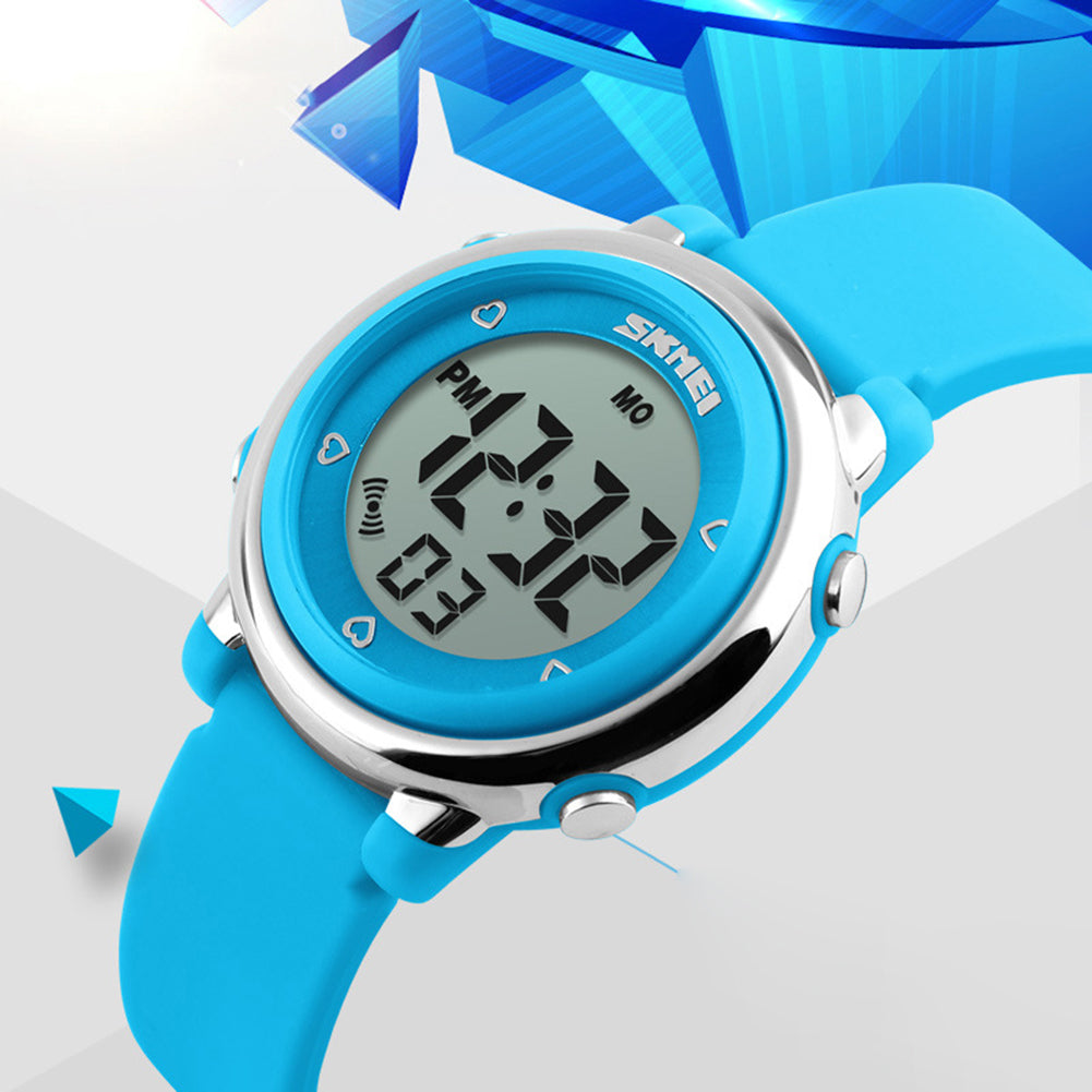 Outdoor Sports Kids LED Alarm Digital Watch Stopwatch Children's Wristwatch