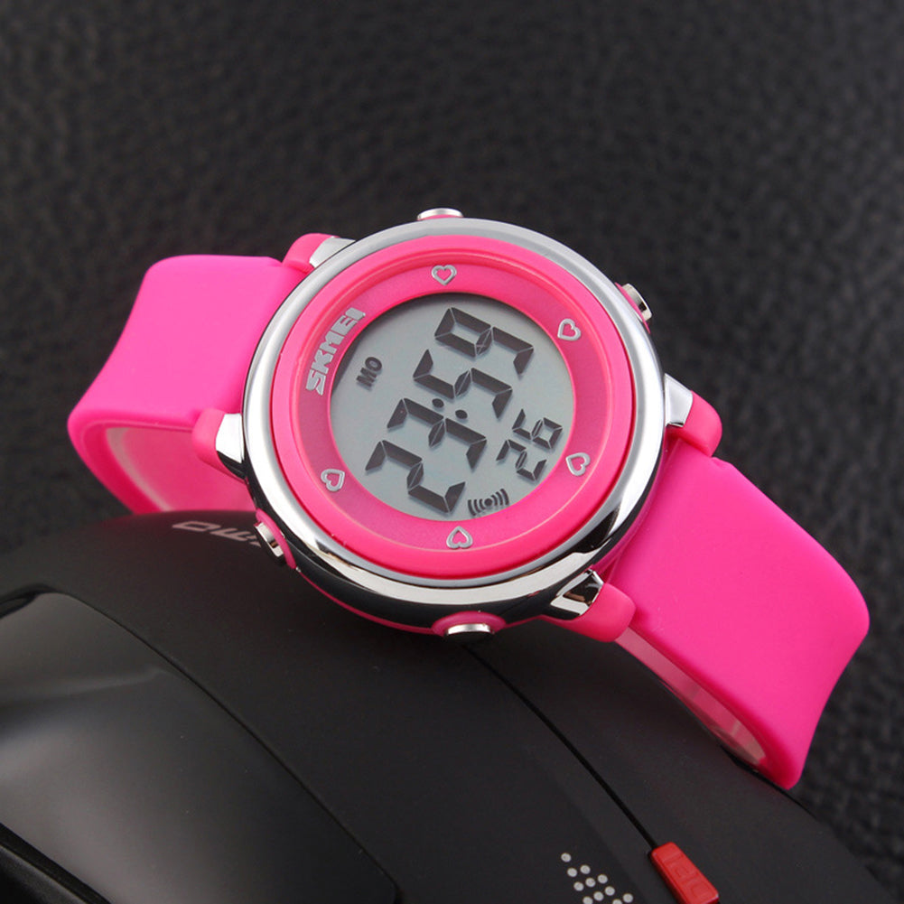 Outdoor Sports Kids LED Alarm Digital Watch Stopwatch Children's Wristwatch