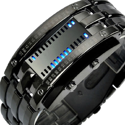 Men's Women's Luxury Alloy Band Date Digital LED Bracelet Sport Wrist Watch