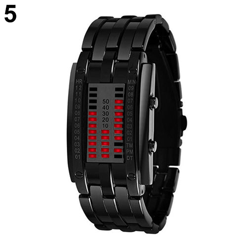 Men's Women's Luxury Alloy Band Date Digital LED Bracelet Sport Wrist Watch