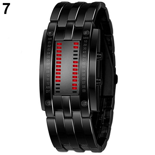 Men's Women's Luxury Alloy Band Date Digital LED Bracelet Sport Wrist Watch
