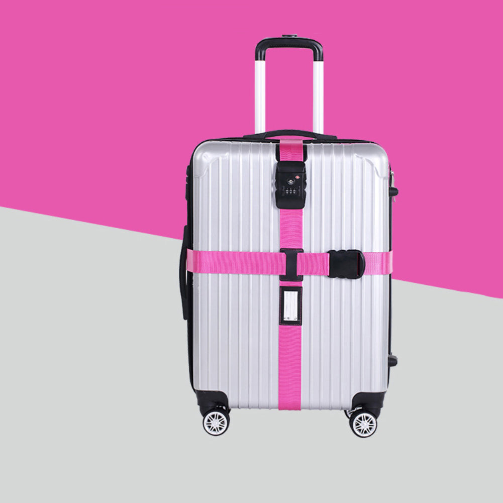 Adjustable Travel Luggage Suitcase Cross Straps Baggage Tie Belts Password Lock