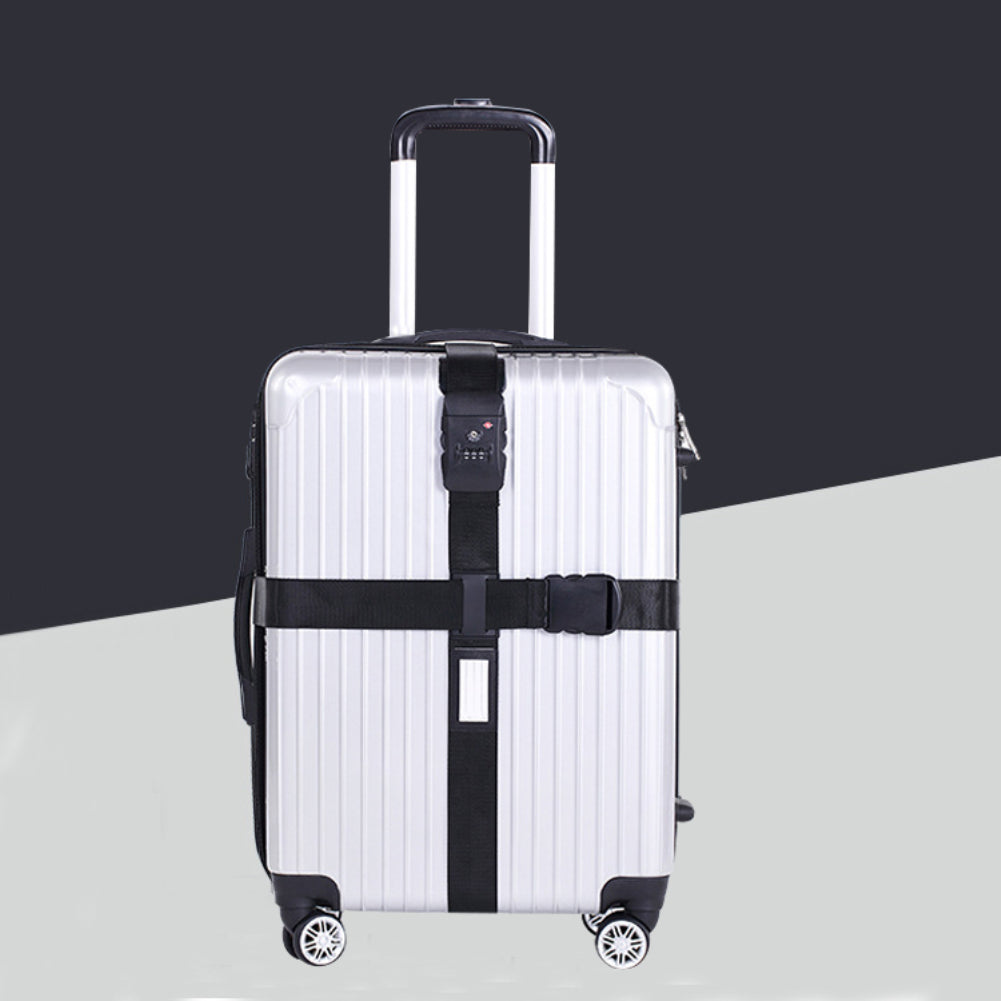 Adjustable Travel Luggage Suitcase Cross Straps Baggage Tie Belts Password Lock