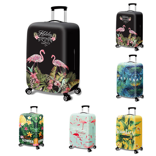 Elastic Flamingo Pineapple Travel Luggage Suitcase Dustproof Protective Cover