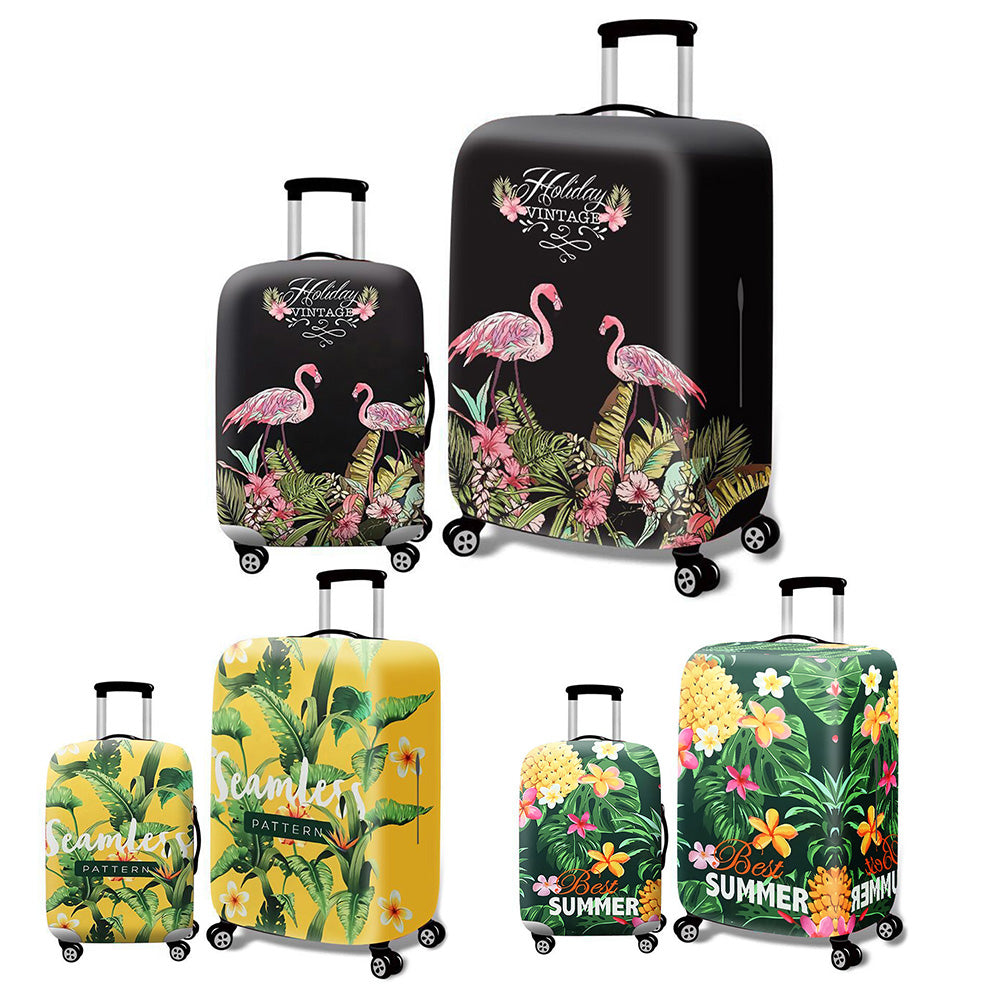 Elastic Flamingo Pineapple Travel Luggage Suitcase Dustproof Protective Cover