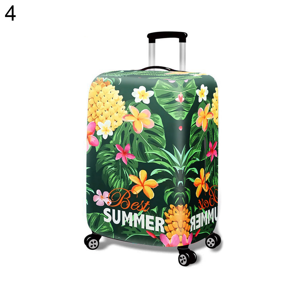 Elastic Flamingo Pineapple Travel Luggage Suitcase Dustproof Protective Cover