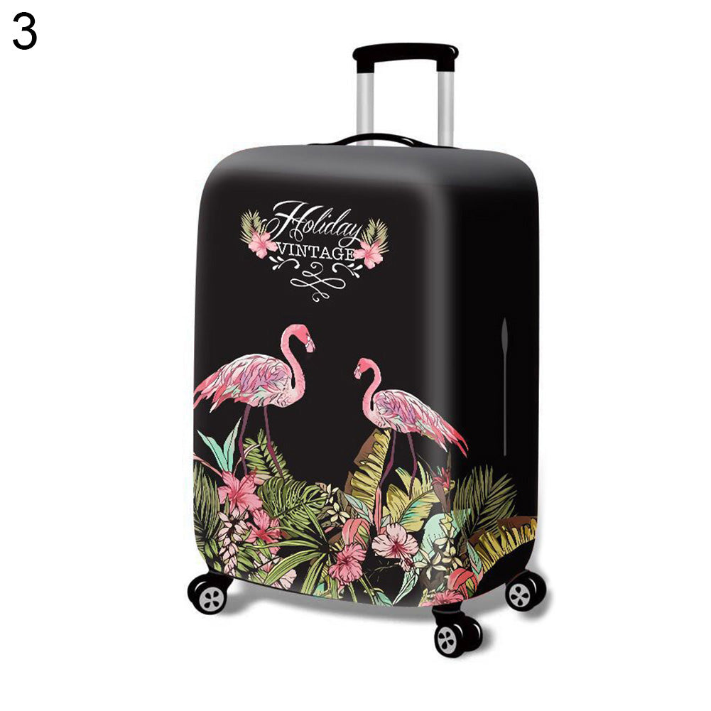 Elastic Flamingo Pineapple Travel Luggage Suitcase Dustproof Protective Cover