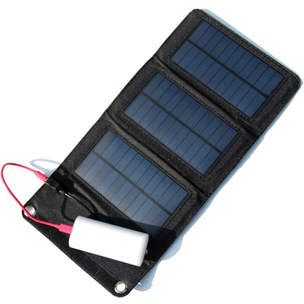 5W Outdoor Portable Folding Polysilicon Solar Panel for Smart Phone Charging