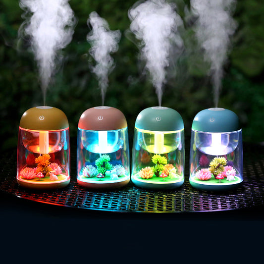Creative Micro Landscape USB Humidifier Air Purifier Colorful LED Night Light