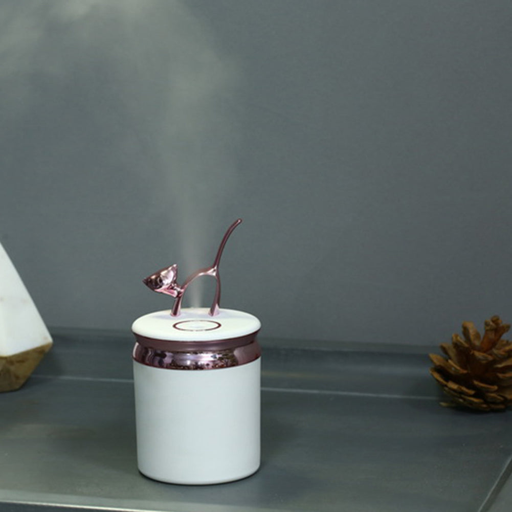 Cute Cat USB Air Purifier Freshener Colorful LED Night Light Bedroom Humidifier