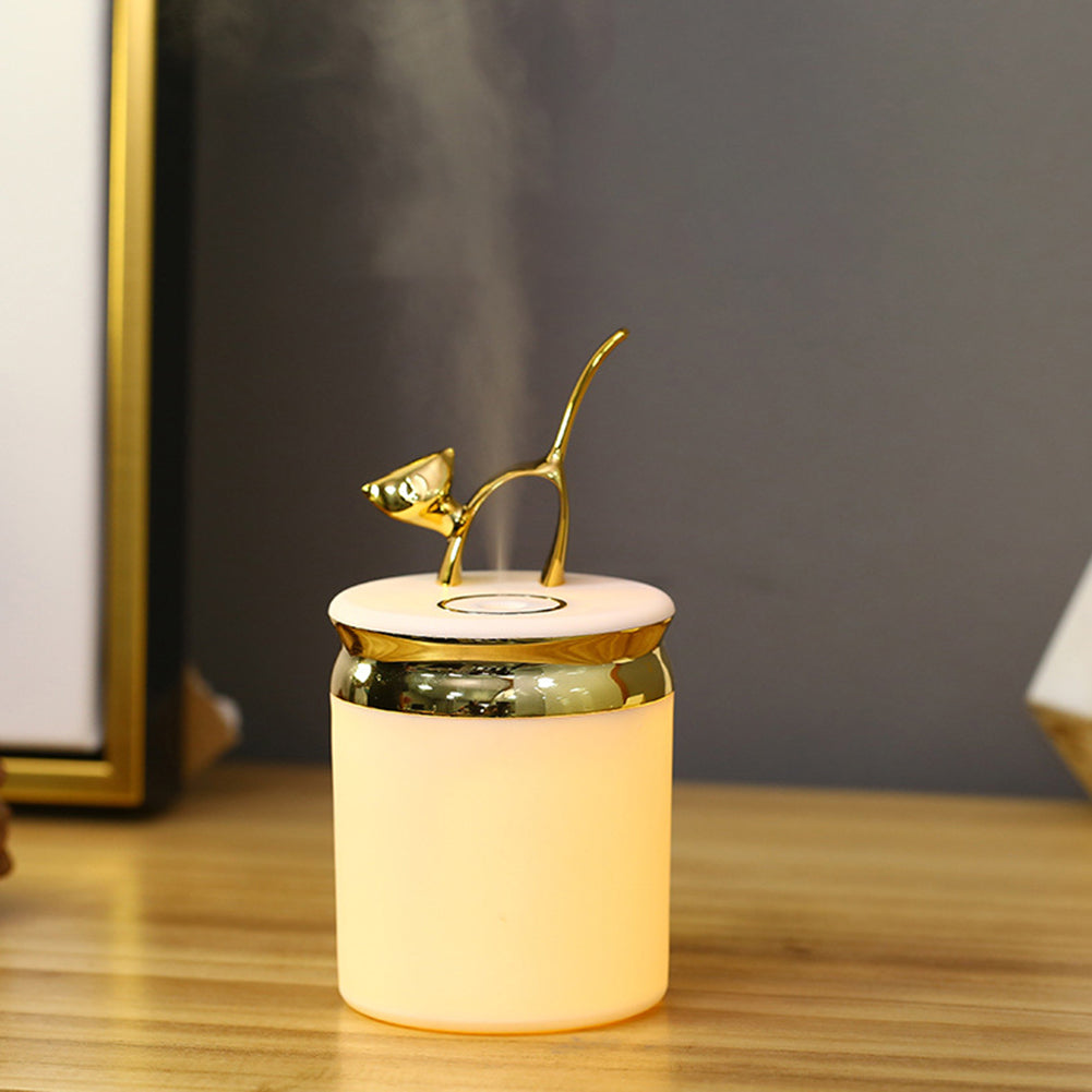 Cute Cat USB Air Purifier Freshener Colorful LED Night Light Bedroom Humidifier