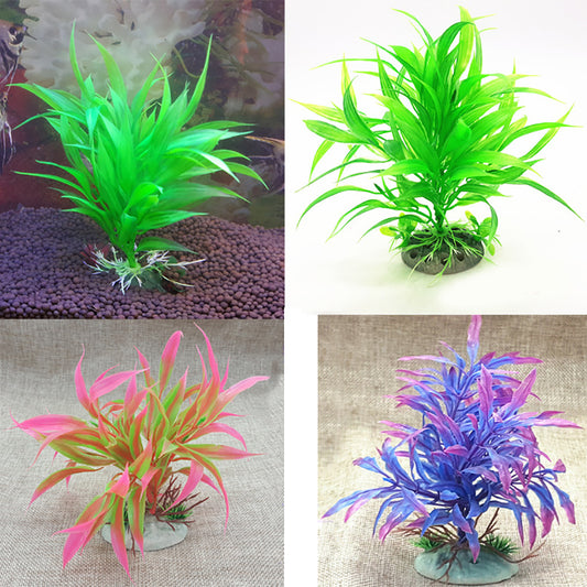 Artificial Ornament Plastic Plant Aquarium Fish Tank Fake Grass Decoration