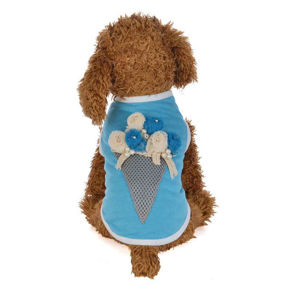 Cute Ice Cream Cone Pet Puppy Clothes Summer Tank Top Dog Sleeveless Vest Gift