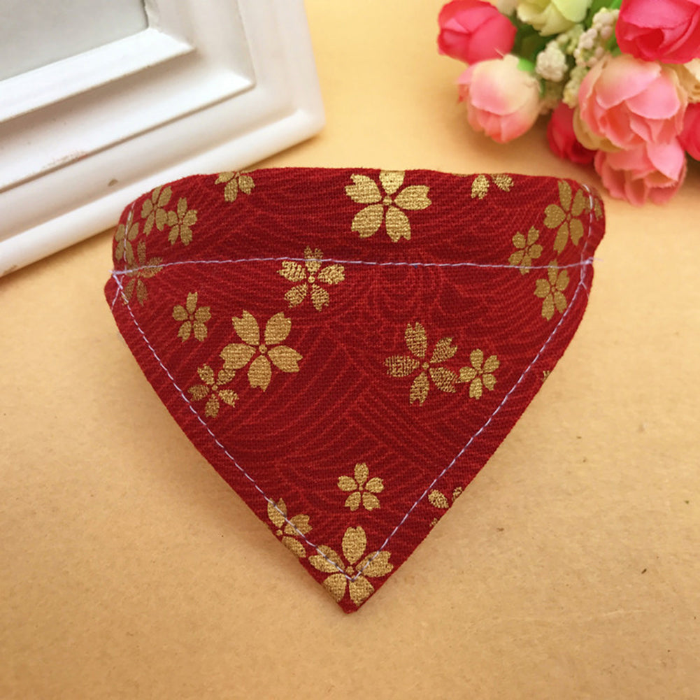 Colorful Dog Collar Cat Scarf Puppy Flower Neckerchief Bib Pet Accessories