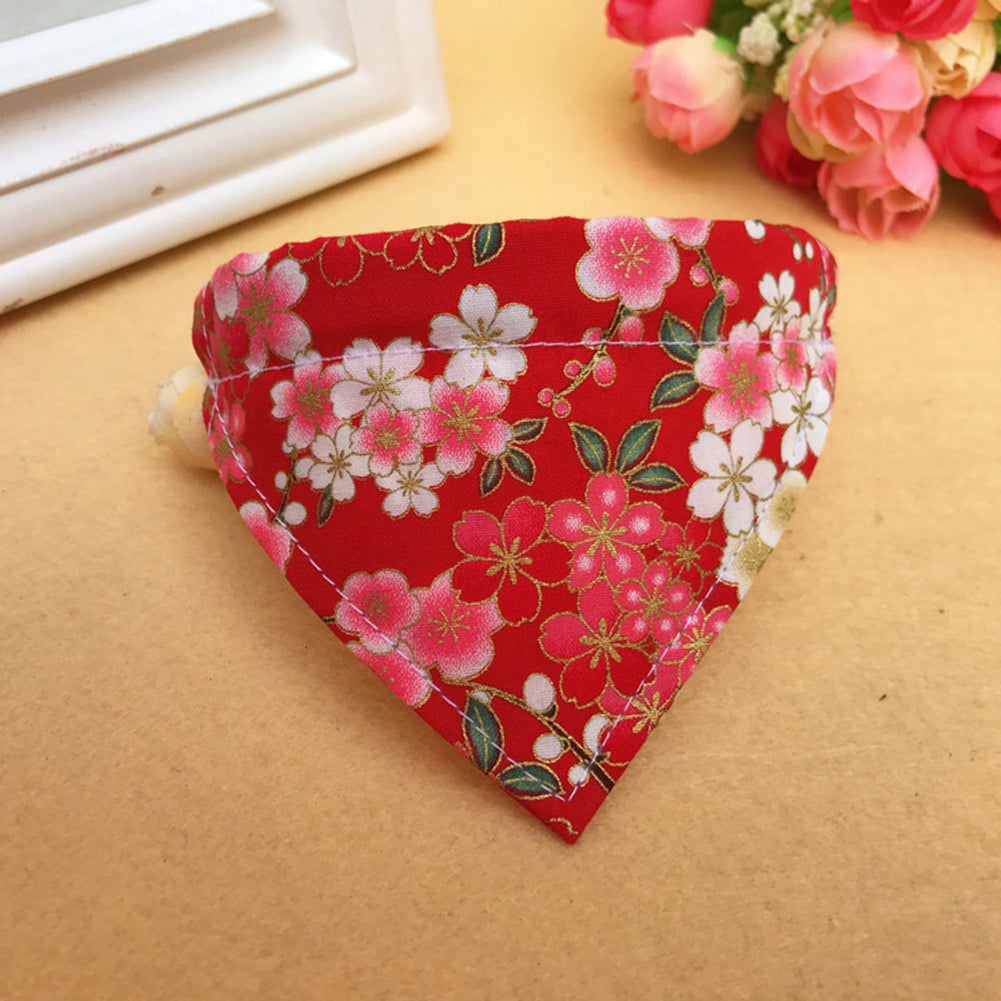 Colorful Dog Collar Cat Scarf Puppy Flower Neckerchief Bib Pet Accessories