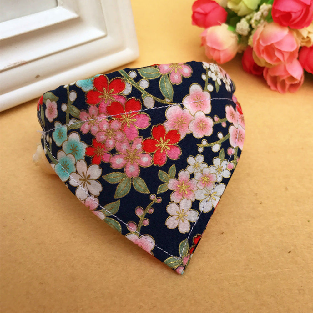 Colorful Dog Collar Cat Scarf Puppy Flower Neckerchief Bib Pet Accessories