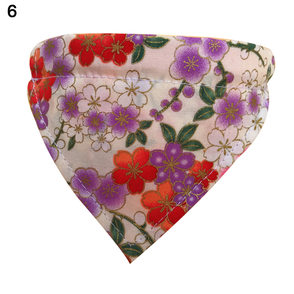 Colorful Dog Collar Cat Scarf Puppy Flower Neckerchief Bib Pet Accessories
