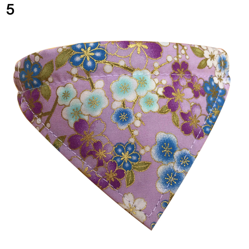 Colorful Dog Collar Cat Scarf Puppy Flower Neckerchief Bib Pet Accessories