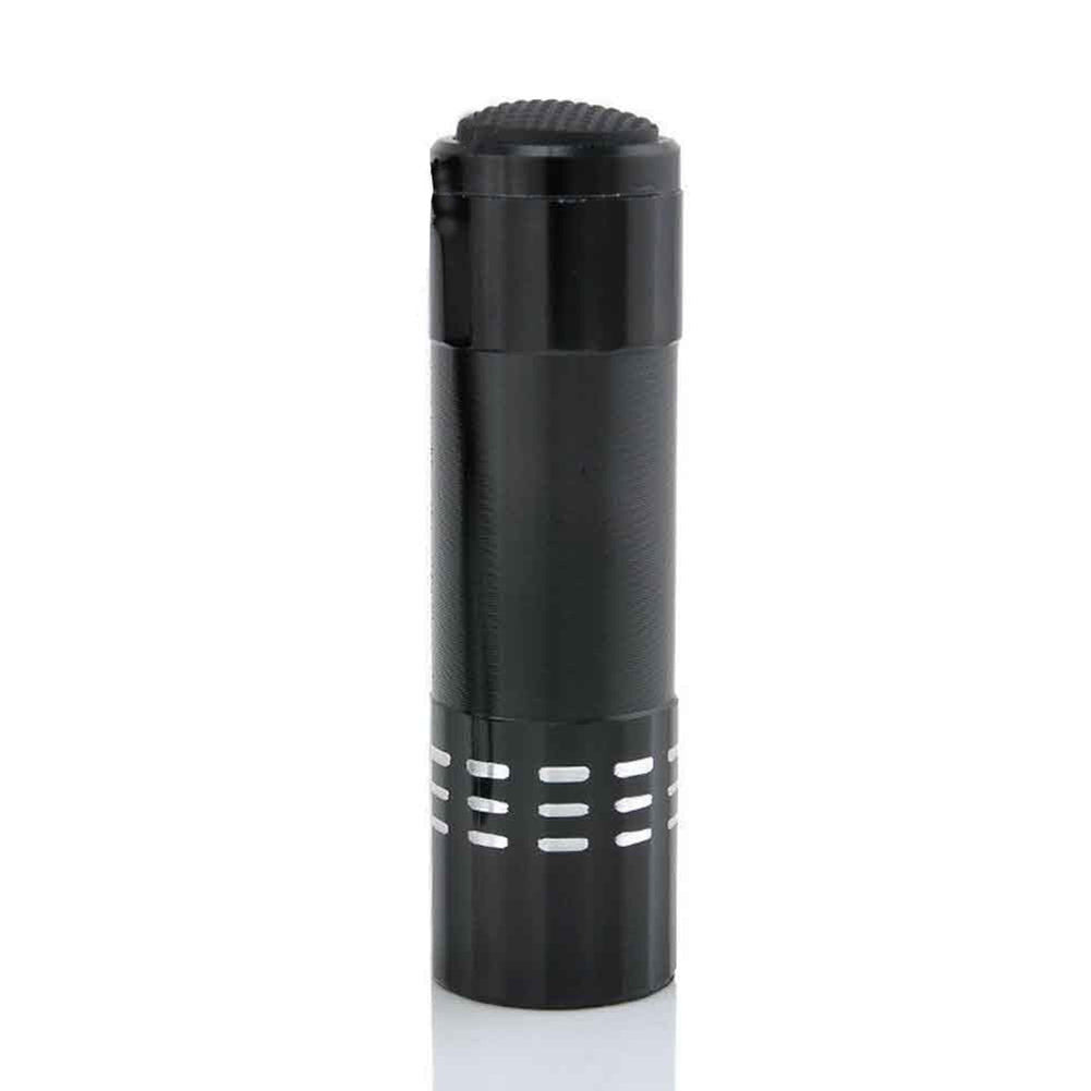 Mini Aluminum Multifunction UV Ultra Violet 9 LED Flashlight Torch Light Lamp