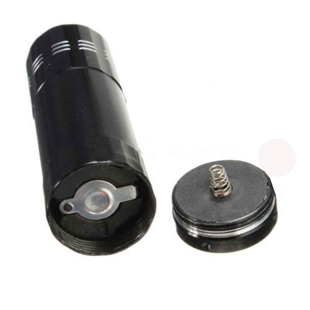 Mini Aluminum Multifunction UV Ultra Violet 9 LED Flashlight Torch Light Lamp