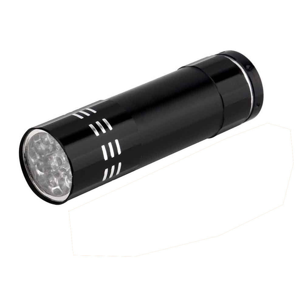 Mini Aluminum Multifunction UV Ultra Violet 9 LED Flashlight Torch Light Lamp