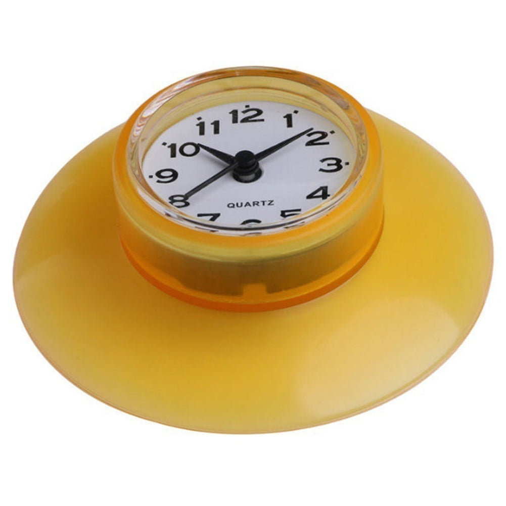 Waterproof Kitchen Bathroom Shower Wall Clock Suction Cup Fridge Decoration Gift