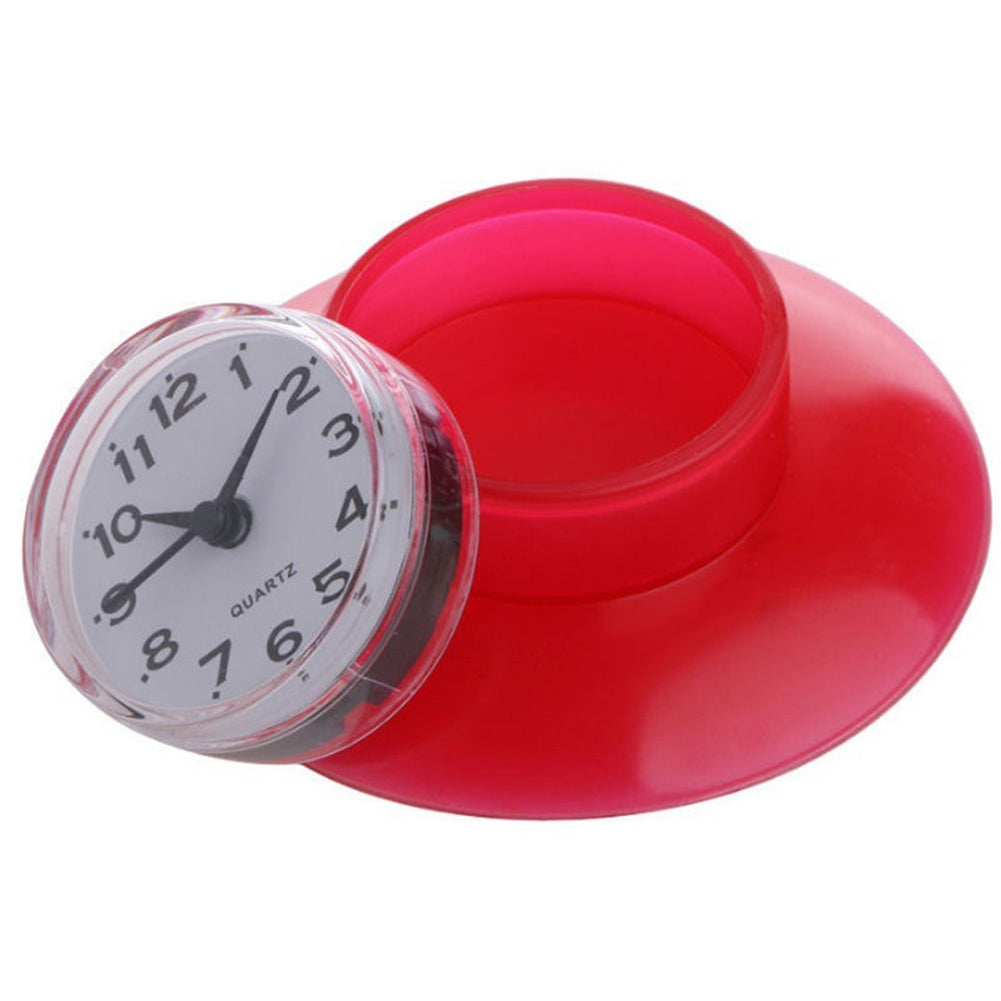 Waterproof Kitchen Bathroom Shower Wall Clock Suction Cup Fridge Decoration Gift