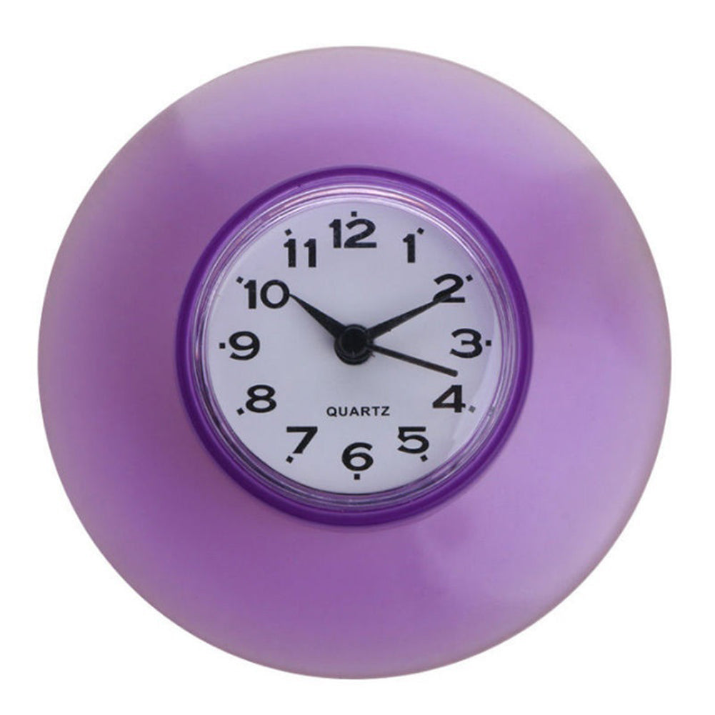Waterproof Kitchen Bathroom Shower Wall Clock Suction Cup Fridge Decoration Gift
