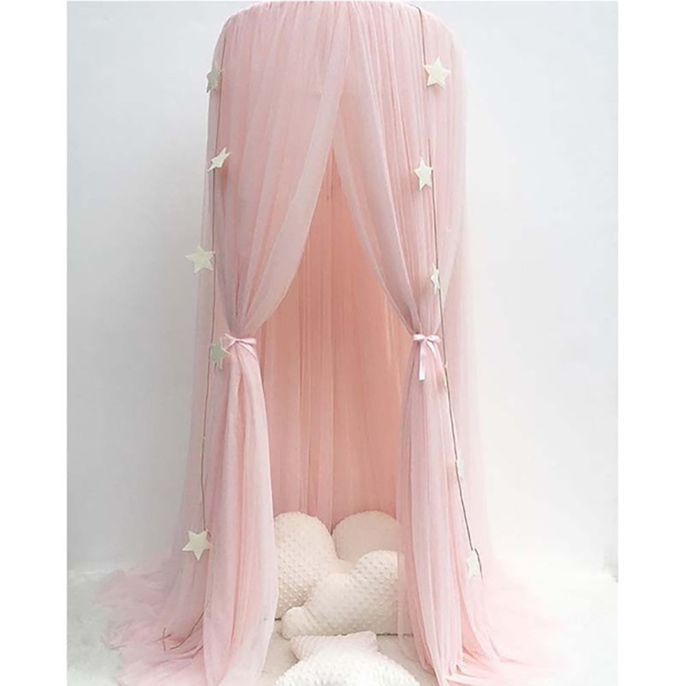 Baby Lace Crib Tent Round Dome Hanging Curtain Mosquito Net Kids Room Decor